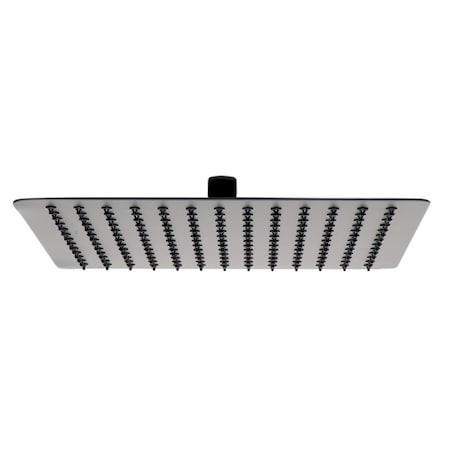 Alfi Brand Matte Black Stainless Steel 12" Square Ultra-Thin Rain Shower Head RAIN12S-BM